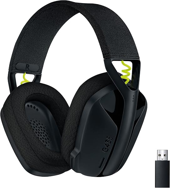 Headset Gamer Logitech G435 Sem Fio Lightspeed e Bluetooth Leve 165g Dolby Atmos Bateria 18h Microfone Beamforming